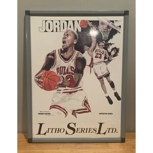Michael Jordan Litho Series LTD Framed Poster Print Art Premier Edition‎